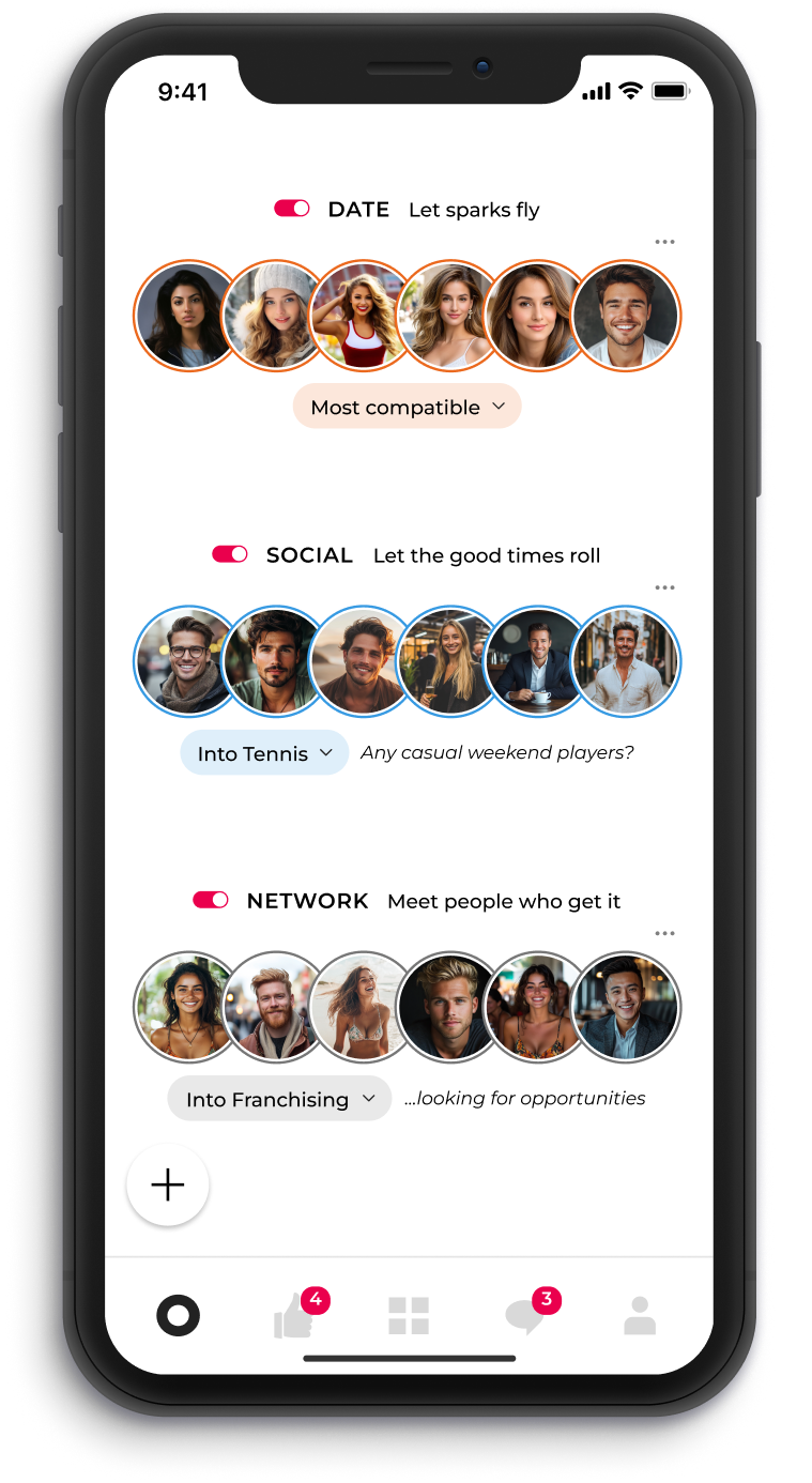 Circles App large-screen UI